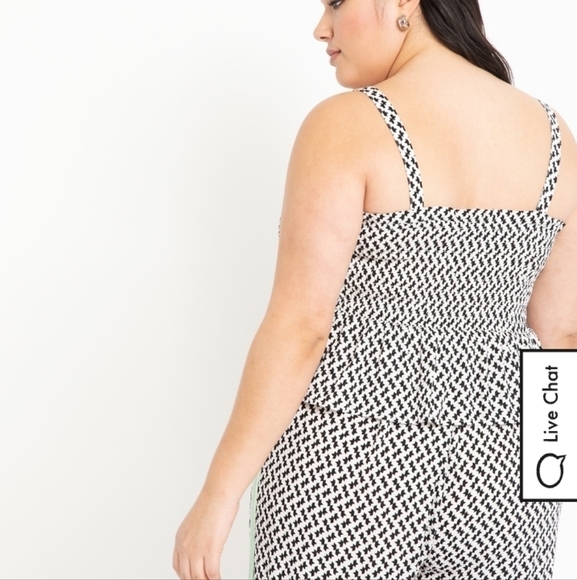 Eloquii Printed Smocked Top - Picture 2 of 9